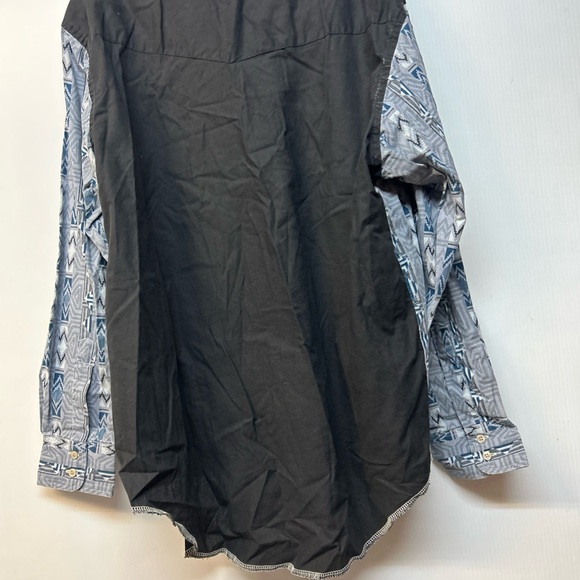 Vtg 80s Frontier Series Southwestern Shirt Men XL Aztec Button Up Rodeo - Picture 3 of 4